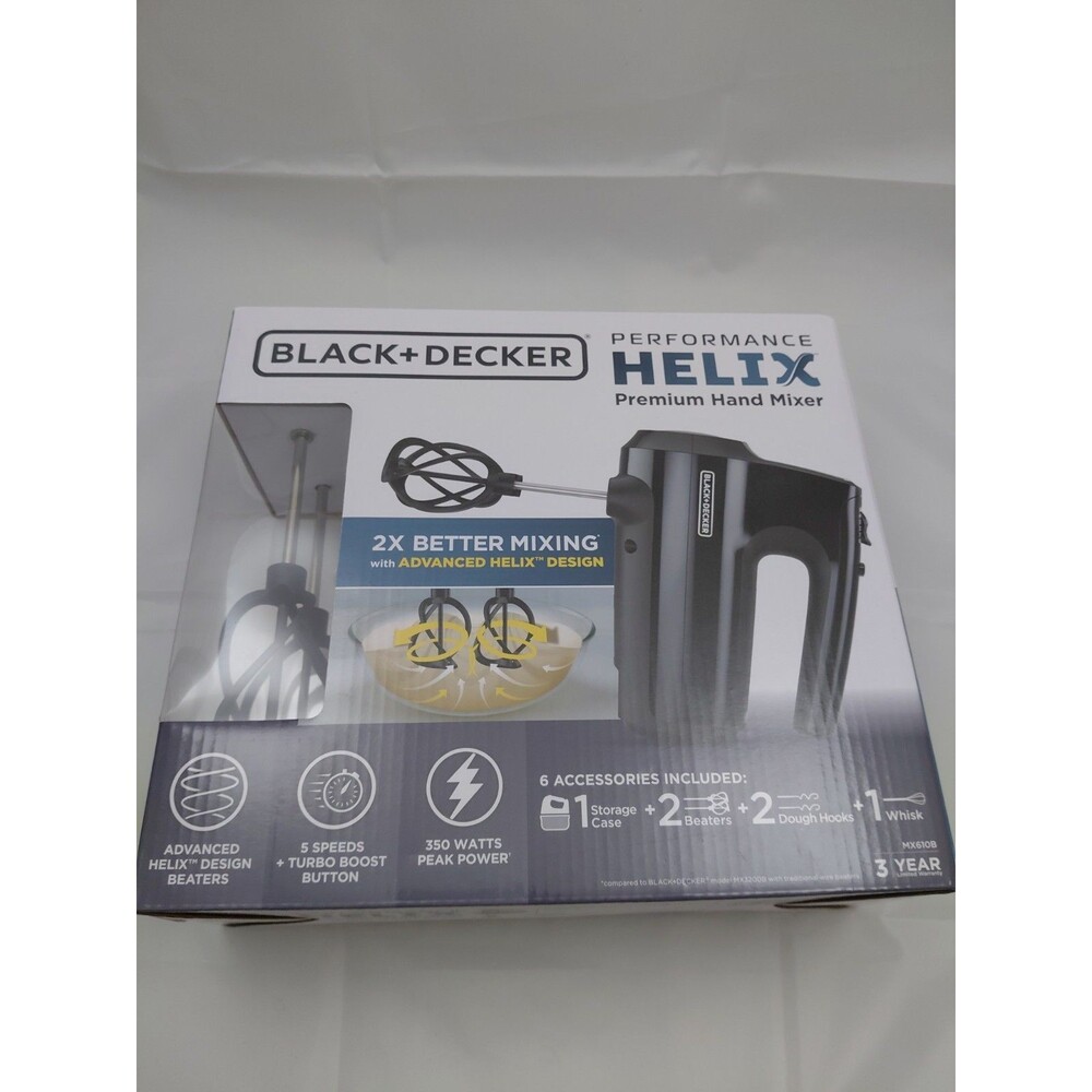 Black & Decler Performance Helix Premium Hand Mixer. 5 Speeds + Turbo Boost .